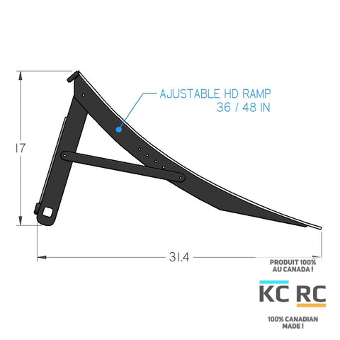 KC RC Rampe réglable ( 24'', 36'', 48'' ) 