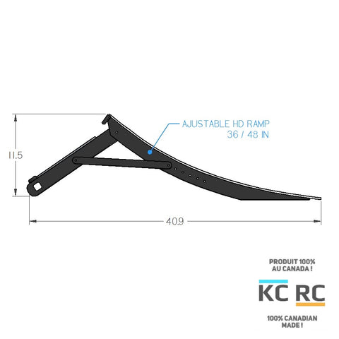 KC RC Rampe réglable ( 24'', 36'', 48'' ) 